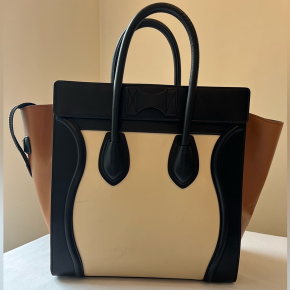 Celine Tricolor Satin Calfskin Mini Luggage Tote - Picture 3 of 11
